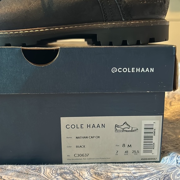 Cole Haan Black leather lace up Nathan Cap Oxford - Picture 7 of 7
